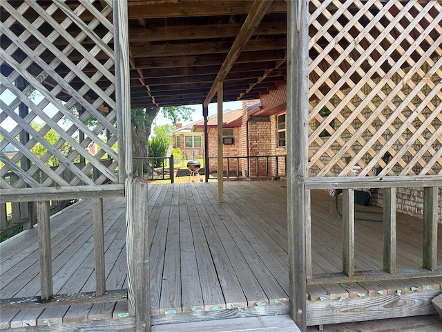 1721 E Ridgeview Ter, Mustang, OK 73064 - view of wooden deck