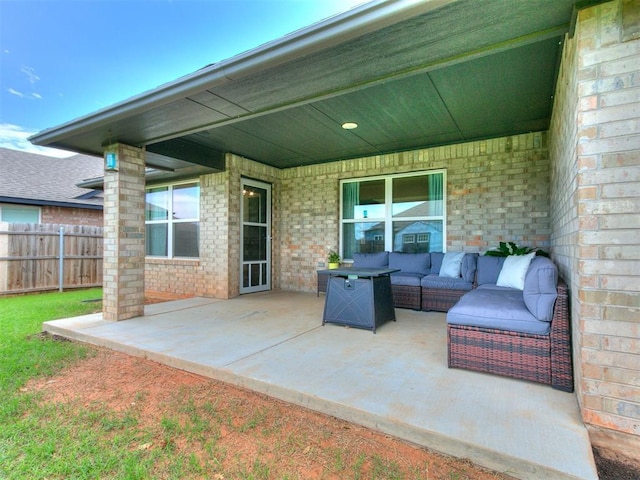 11021 SW 35th Ter, Yukon, OK 73099 - view of patio with outdoor lounge area