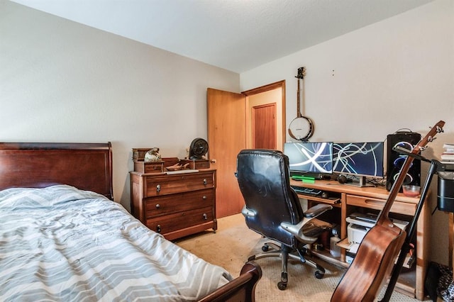 bedroom with carpet floors
