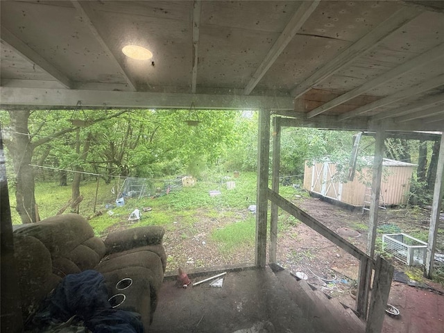 902 S Hitchite St, Wewoka, OK 74884 - view of unfurnished sunroom