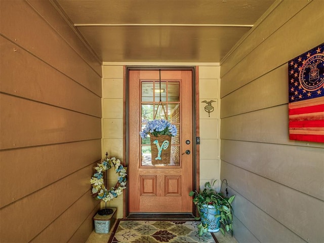 view of doorway to property