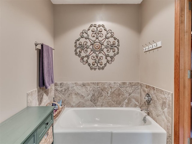 bathroom featuring a garden tub
