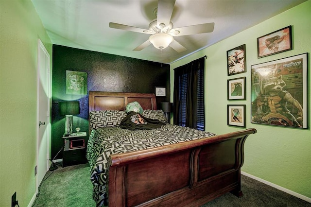 6000 N Pennsylvania Ave Unit 59, Oklahoma City, OK 73112 - carpeted bedroom with baseboards and ceiling fan