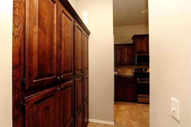 corridor with baseboards