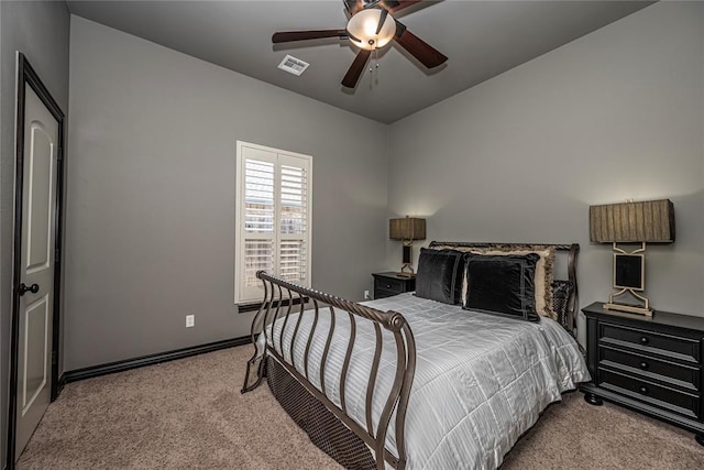 8521 NW 124th St, Oklahoma City, OK 73142 - bedroom featuring carpet flooring, a ceiling fan, and baseboards