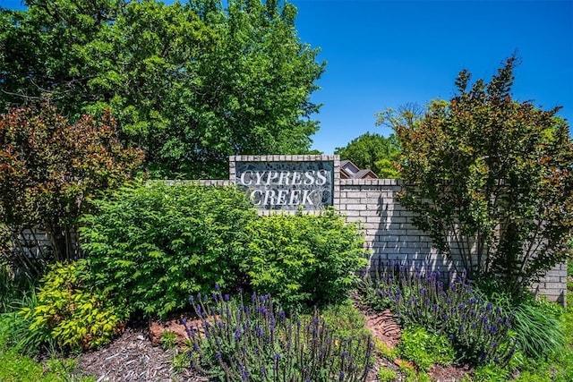 view of community sign
