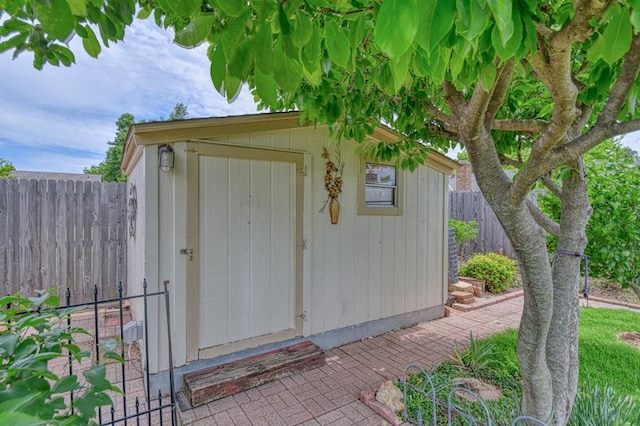 204 Sequoia Park Dr, Yukon, OK 73099 - view of shed featuring fence
