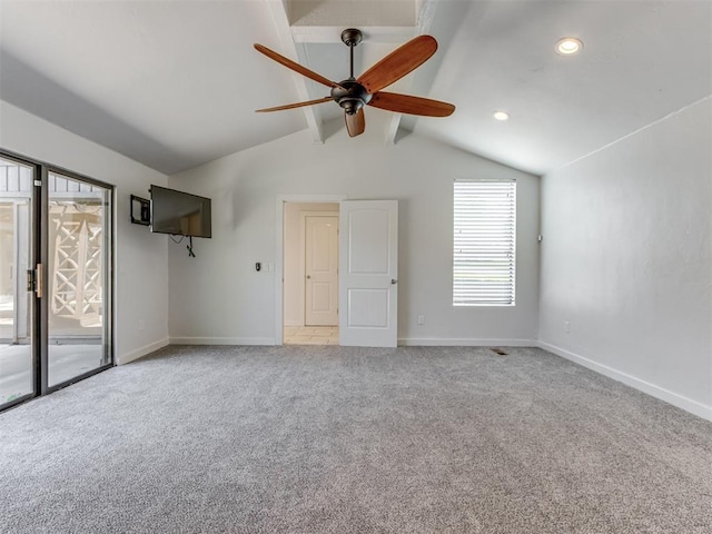 3233 Hickory Stick Rd, Oklahoma City, OK 73120 - carpeted spare room featuring ceiling fan and recessed lighting