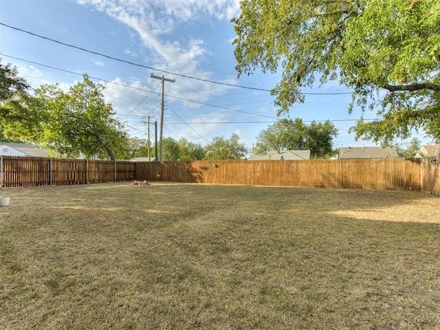 2247 NW 35th St, Oklahoma City, OK 73112 - view of yard with a fenced backyard