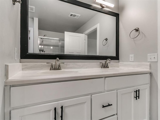 12929 NW 4th St, Yukon, OK 73099 - full bath with double vanity and a stall shower