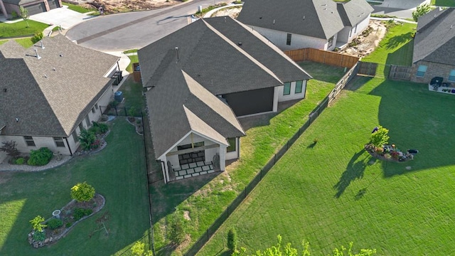 aerial view of residential area