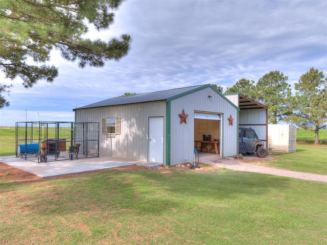garage with a garage