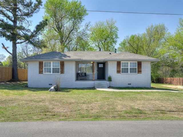 2013 N Draper Ave, Choctaw, OK 73020 - single story home featuring brick siding, fence, and crawl space