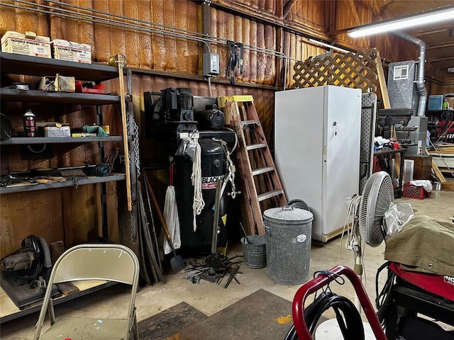 16296 N County Road 3264th Rd, Pauls Valley, OK 73075 - interior space featuring freestanding refrigerator