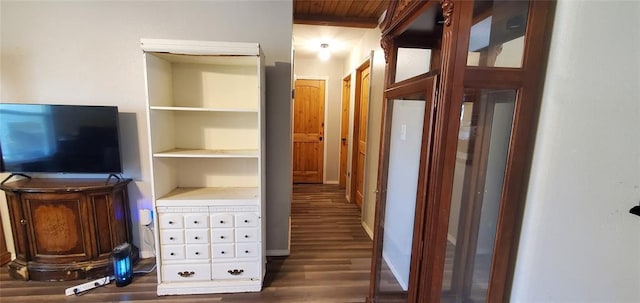 corridor with wood finished floors