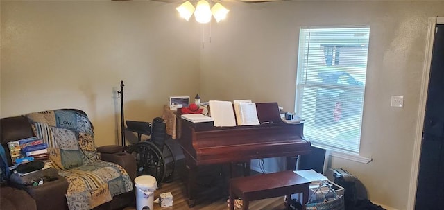 234 S 5th Ave, Stroud, OK 74079 - sitting room featuring a ceiling fan and wood finished floors