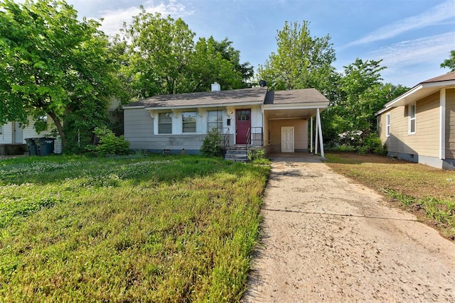 3924 Teal Dr, Del City, OK 73115 - view of front of property with concrete driveway and a carport