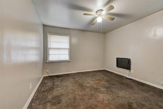 3924 Teal Dr, Del City, OK 73115 - carpeted empty room featuring a ceiling fan and baseboards