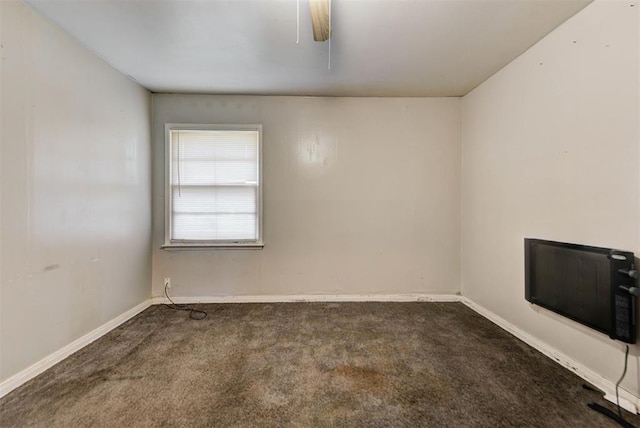 3924 Teal Dr, Del City, OK 73115 - carpeted spare room featuring baseboards and a ceiling fan