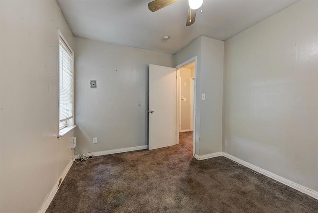 3924 Teal Dr, Del City, OK 73115 - carpeted spare room with ceiling fan and baseboards