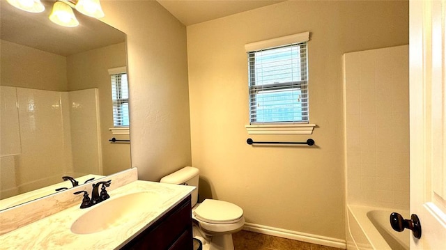1328 Ridgeway Dr, Moore, OK 73160 - bathroom with vanity, shower / bathtub combination, and tile patterned flooring