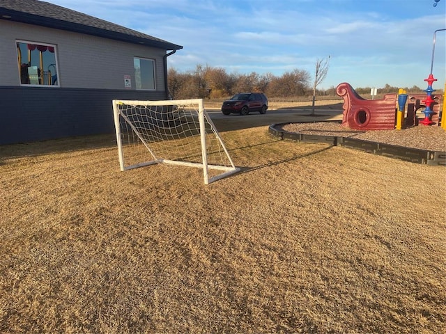 view of play area
