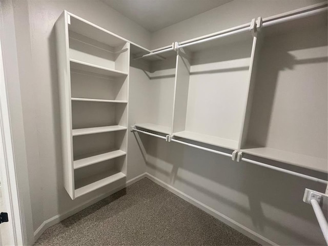 5012 Misty Wood Ln, Mustang, OK 73064 - spacious closet with dark colored carpet