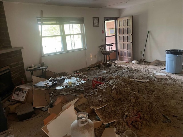329131 E Lincoln St, Harrah, OK 73045 - misc room featuring a fireplace