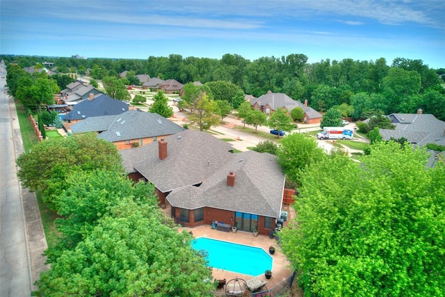 1525 Spring Creek Dr, Yukon, OK 73099 - aerial view of residential area with a pool area