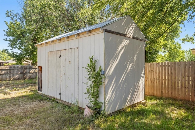 4113 Monica Dr, Del City, OK 73115 - view of shed with a fenced backyard