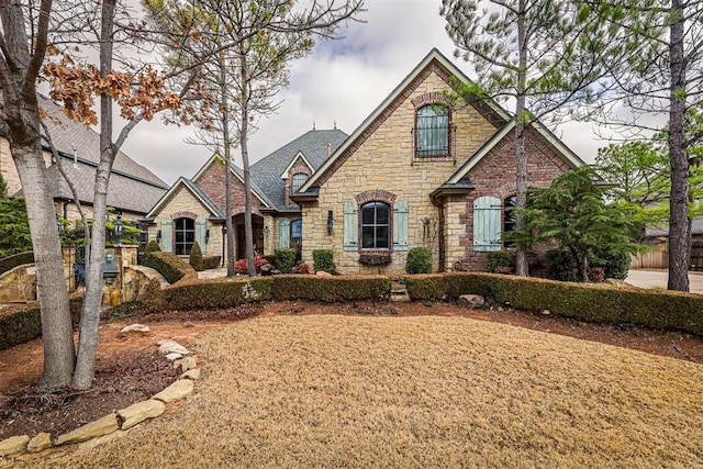 view of front of house featuring stone siding