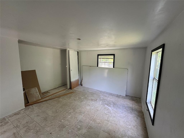 view of spare room