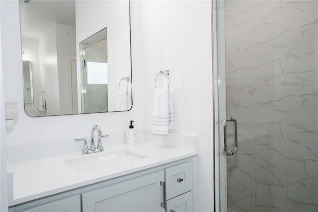7310 S Brookwater Way, Stillwater, OK 74074 - full bath featuring vanity and a marble finish shower