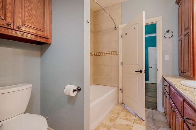 13403 NE 225th St, Fletcher, OK 73541 - full bath featuring toilet, vanity, shower / bathtub combination, and baseboards