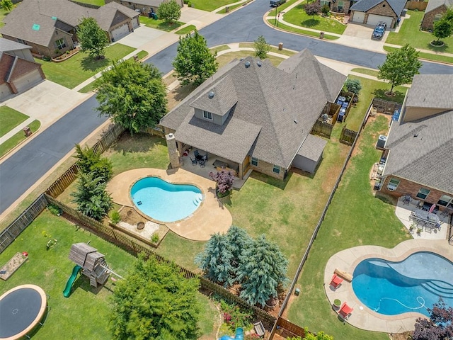 8509 NW 125th St, Oklahoma City, OK 73142 - aerial view of a pool
