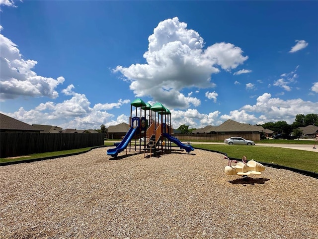 view of community jungle gym