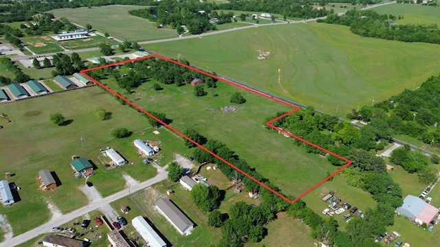 view of rural area featuring property parcel outlined