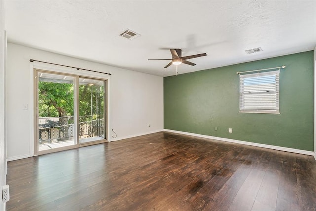 2220 NW 47th St, Oklahoma City, OK 73112 - spare room featuring hardwood / wood-style flooring and ceiling fan