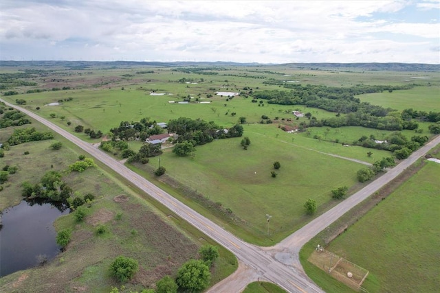 43016 State Highway 58, Carnegie, OK 73015 - drone / aerial view with a water view and a rural view