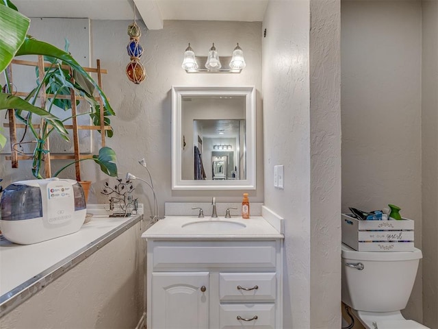 1072 County St Unit 2958, Tuttle, OK 73089 - bathroom with vanity, toilet, and a textured wall