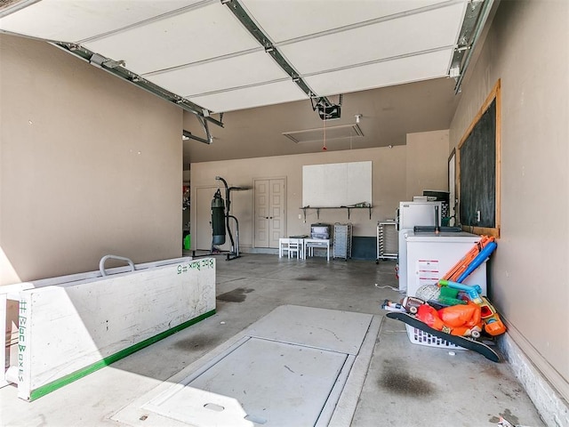 1808 Lago Dr, Moore, OK 73160 - garage featuring a garage door opener