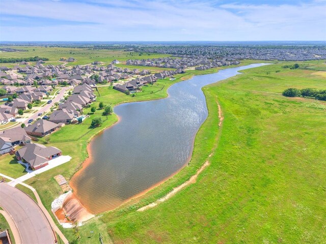 1808 Lago Dr, Moore, OK 73160 - aerial view of residential area featuring a nearby body of water
