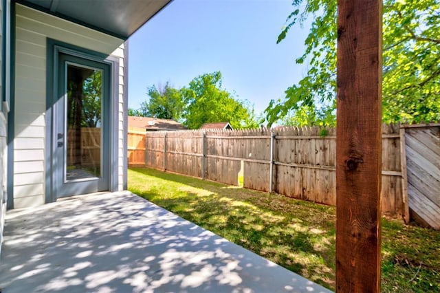 view of patio / terrace with a fenced backyard