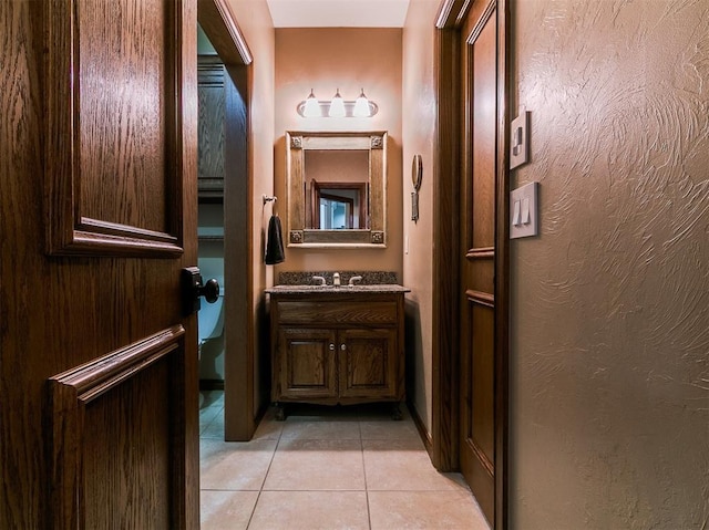3133 Beacon Hill St, Edmond, OK 73034 - bathroom with tile patterned flooring and vanity