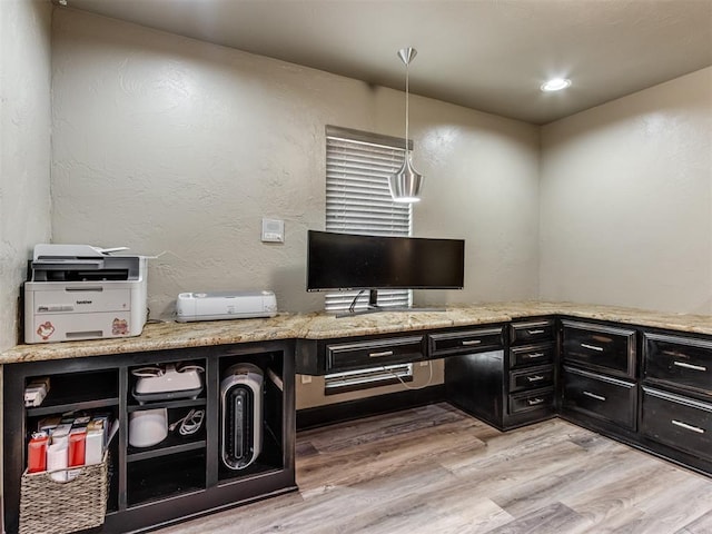 9408 S Caldwell Dr, Midwest City, OK 73130 - office space featuring built in study area and light wood-style floors