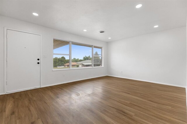 3601 N Terry Ave, Oklahoma City, OK 73111 - empty room with recessed lighting, baseboards, and wood finished floors