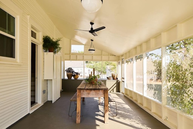 1801 N Broadway Ave, Shawnee, OK 74804 - sunroom with ceiling fan