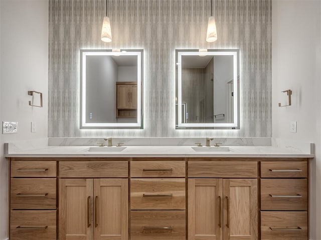 full bath with double vanity