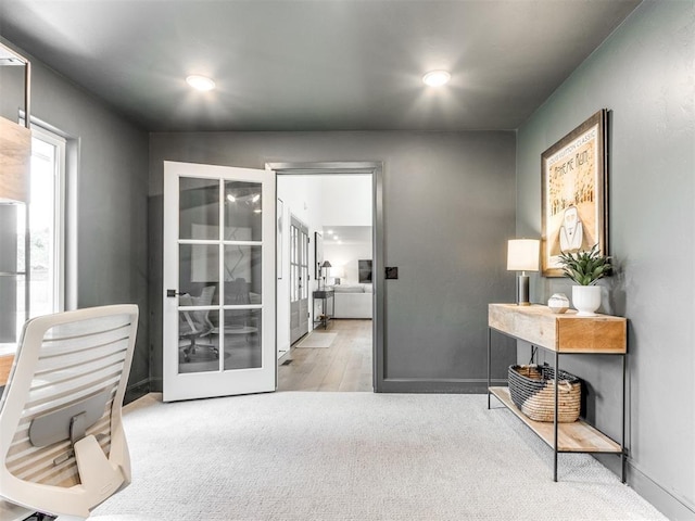 11825 Leaning Elm Rd, Oklahoma City, OK 73120 - carpeted office with wood finished floors and recessed lighting