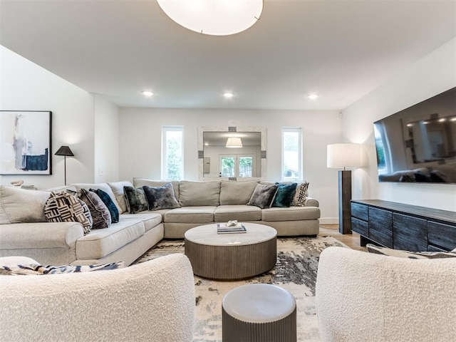 11825 Leaning Elm Rd, Oklahoma City, OK 73120 - living area featuring recessed lighting and wood finished floors